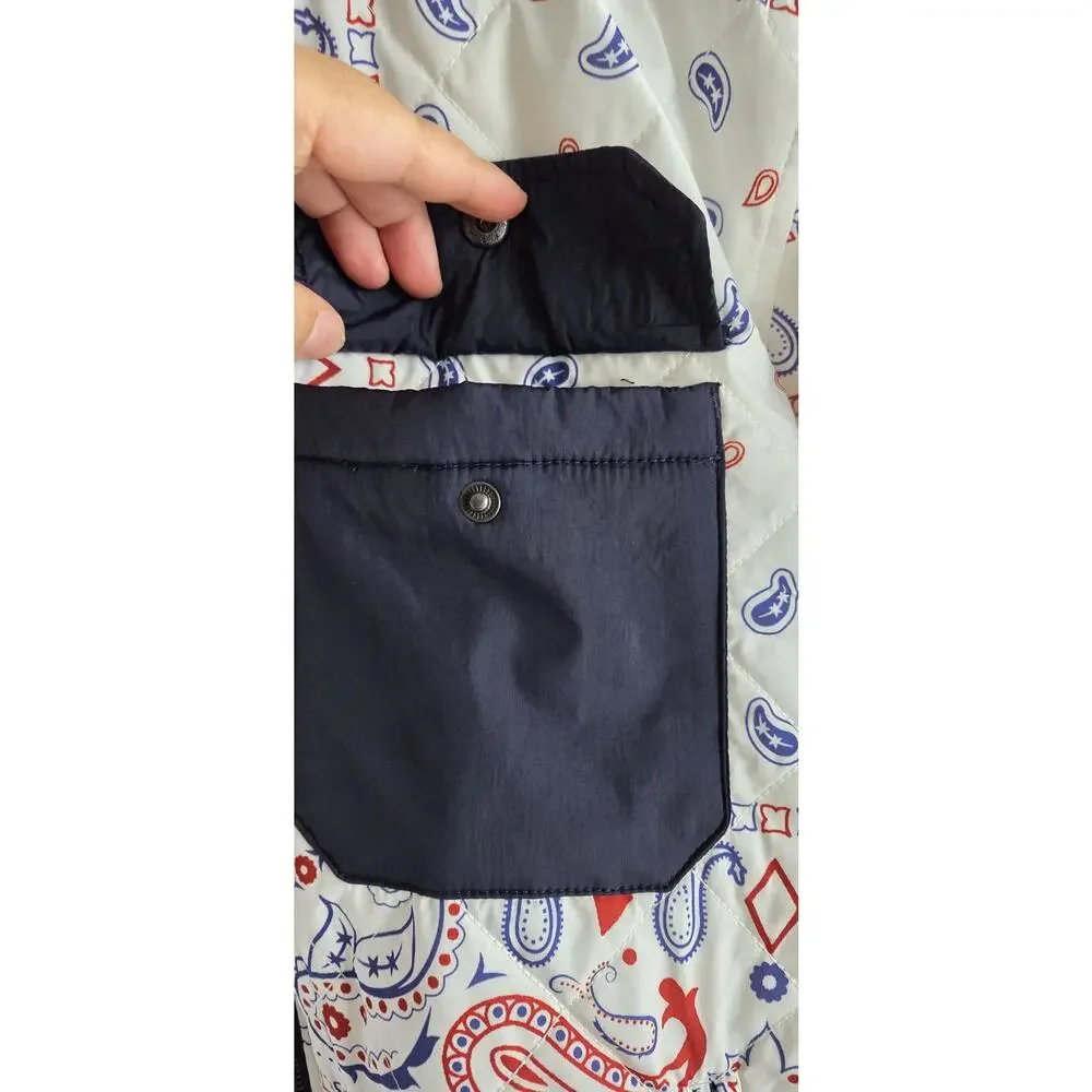 Levi's Diamond Quilted Jacket Paisley Bandana Print XL NWT Sport Jacket,